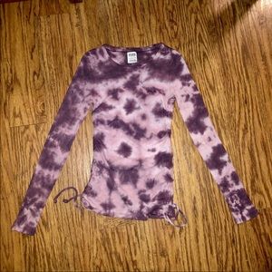 Victorias Secret XS Pink/Purple TieDye Thermal Top